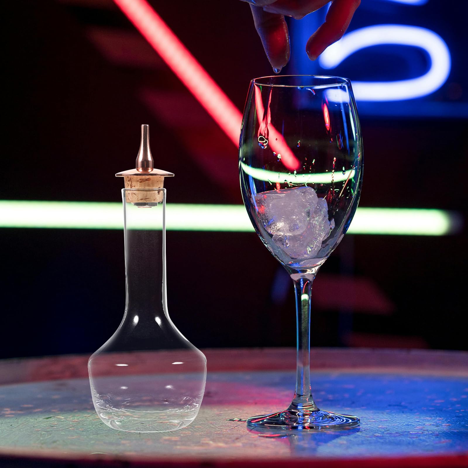 Amosfun Lot De 2 Bouteilles en Verre Robustes en Acier Inoxydable pour Bar Accessoire pour Mélanger des Cocktails