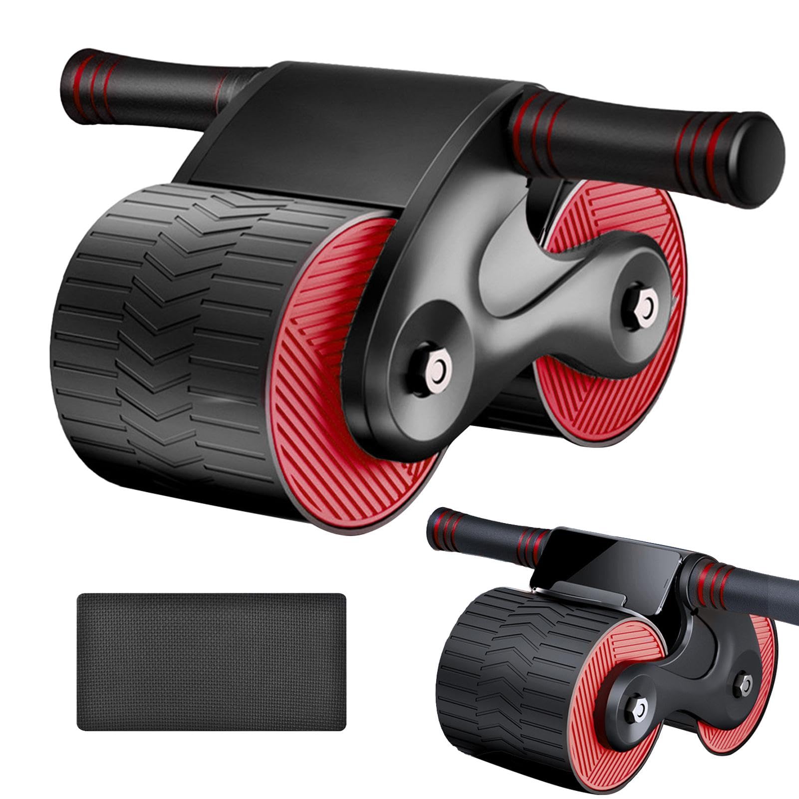Bauchtrainingsrad | Automatisches Rebound Ab Wheel | Home Gym Ab Roller, Bauchrad für Home Workouts, Roller für Core Workouts, Ab Übungsgeräte, Bauchroller mit Automatischem Rebound