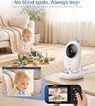Moniteur de bébé No WiFi Vidéo moniteur caméra bébé vision nocturne infrarouge 2-Way Détection de Cry Audio 2.8’’ IPS Écran VOX Mode 30H Zoom d'inclinaison de pan rechargeable