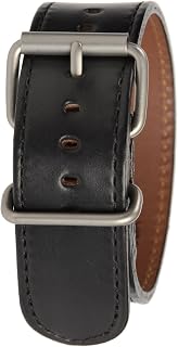 1" Montanaro Horween Apex Black Watch Band #B155M