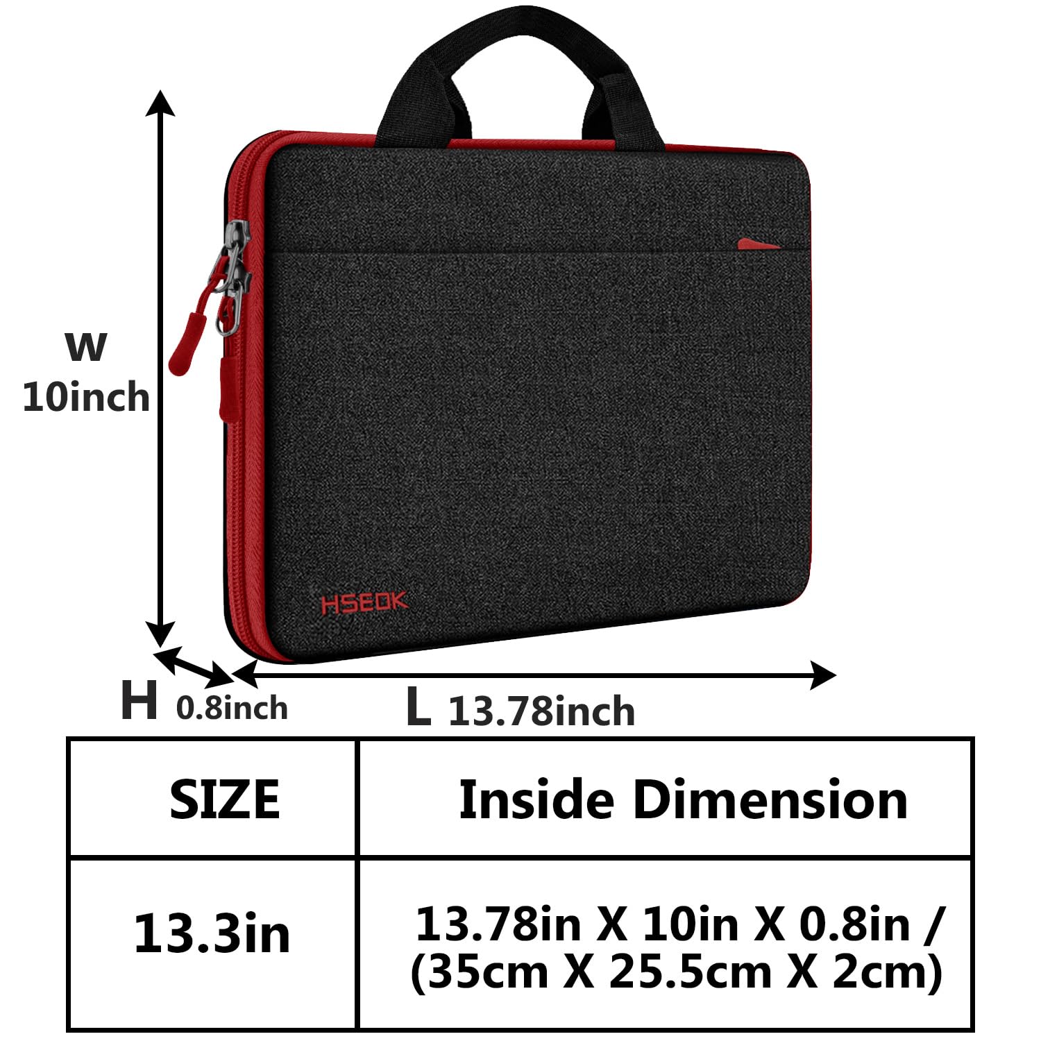Hseok Laptop Sleeve 13-14 Inch Case Briefcase Compatible with MacBook Pro 14 inch M4/M3/M2/M1 All Model of 13.3 Inch Mac Air/Pro, XPS 13 14, Most Popular 13