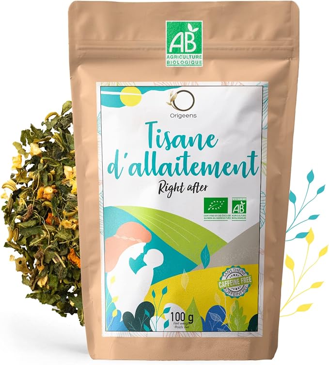 Origeens Tisane Allaitement Bio Right After - Ortie, Moringa & Gingembre (100 g)