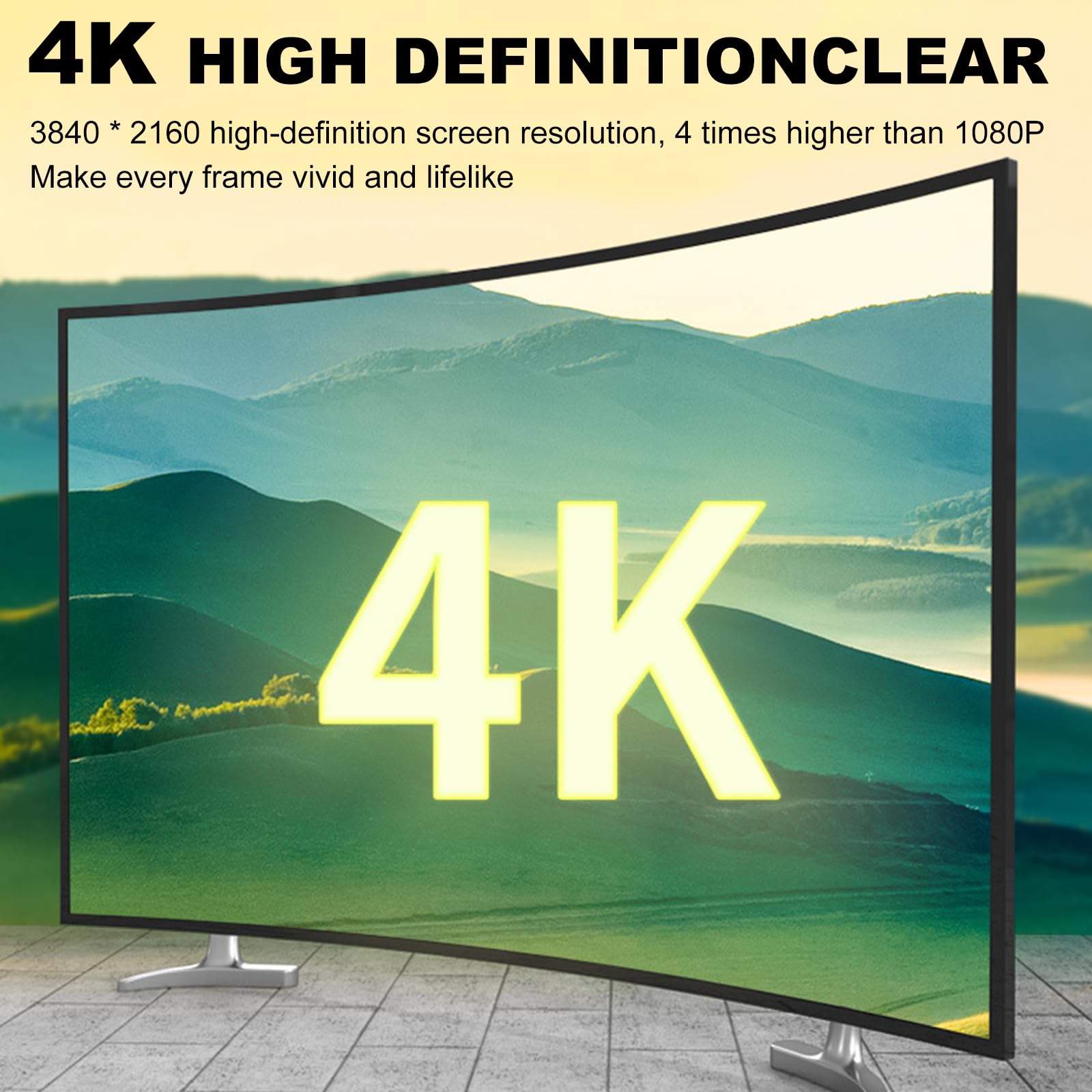 Cable HDMI. Conexión HDMI 2.0 4K de 60 Hz a la pantalla de la computadora, TV, proyector, caja de TV inteligente, Blu-ray DVD, transmisión síncrona de audio y video, blindaje multicapa, 20 metros