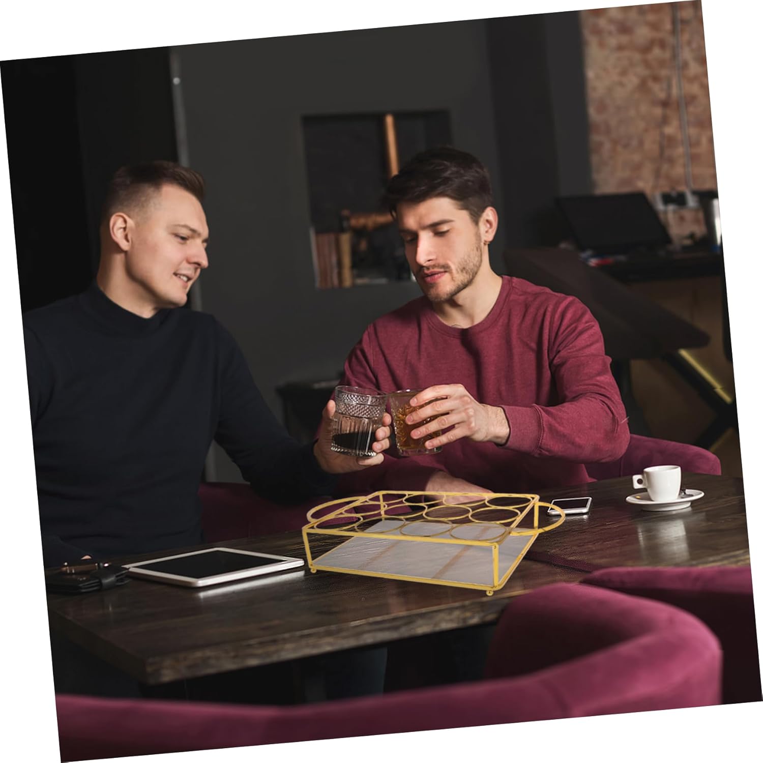 Wine Rack for Countertop Bottle Metal Beverage Holder Modern Drink Organizer for Bars Ktvs and Parties Stylish Tabletop Storage