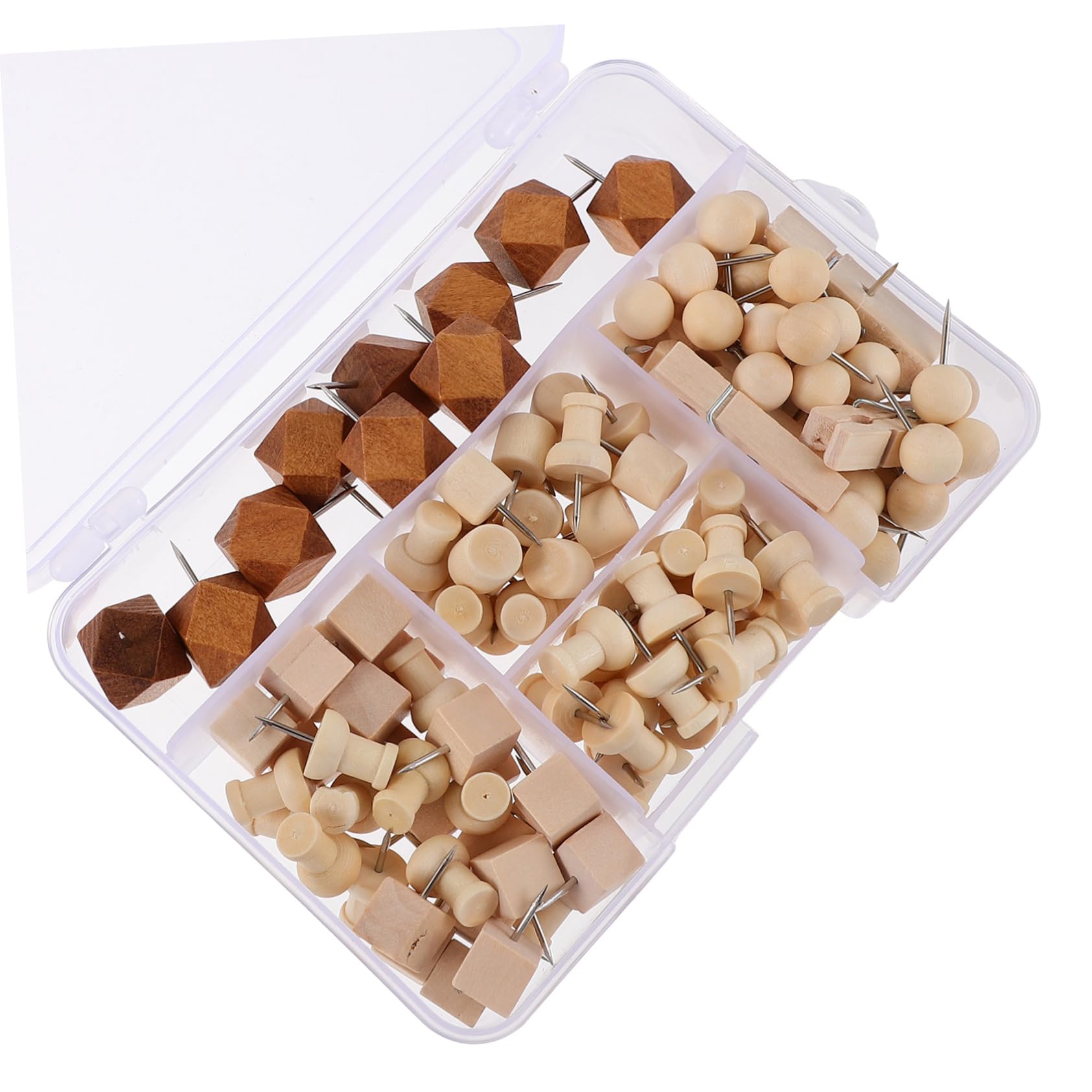 SOLUSTRE Punaises Bois pour Tableau Affichage Lot de Épingles Décoratives Styles pour Photos Et Cartes Accessoire Pratique Et Esthétique pour Bureau Et École