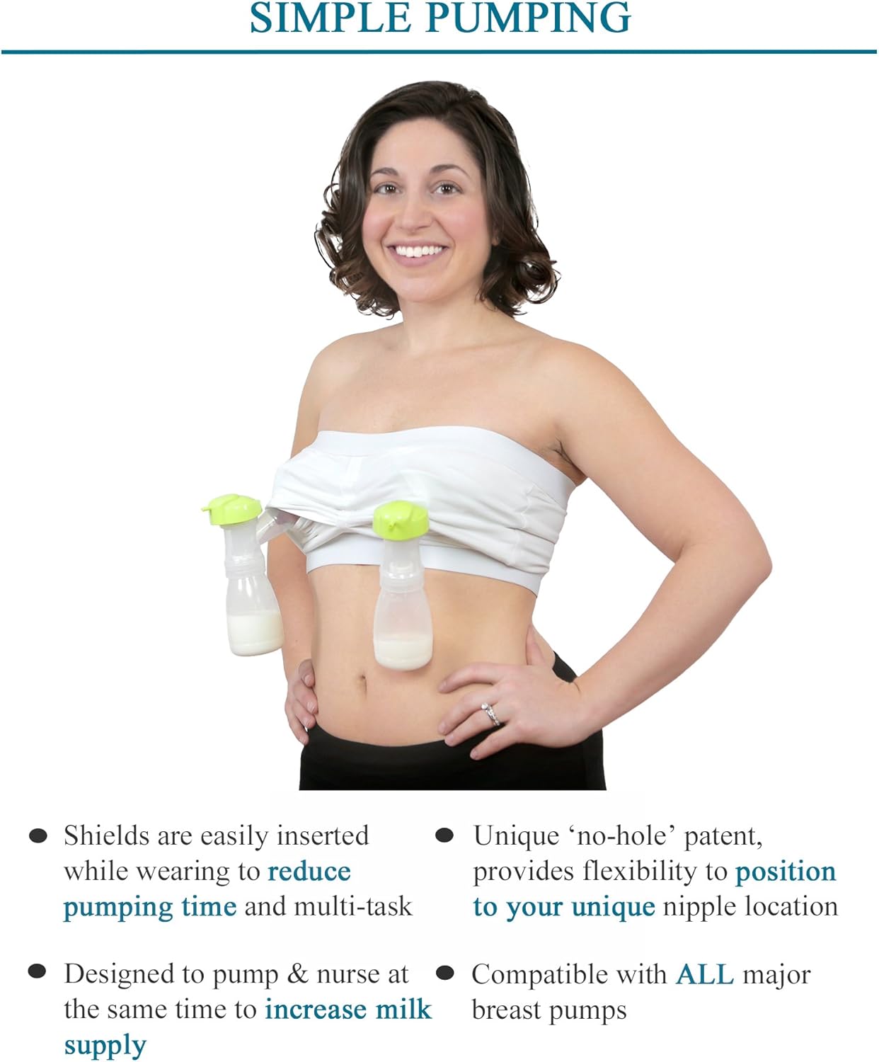 Rumina’s Strapless Nursing Bra with Built-in Hands-Free Pumping Bra - Image 4