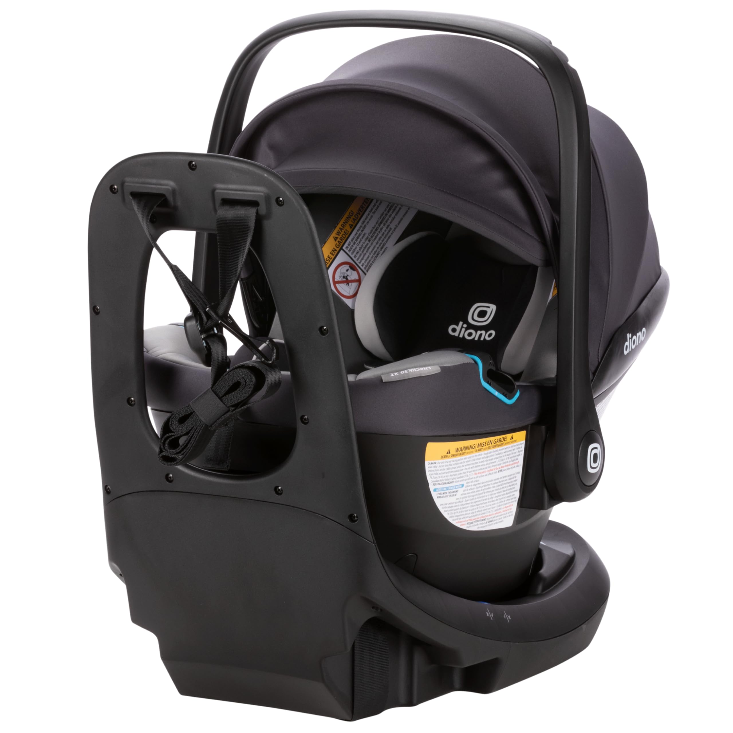 Diono LiteClik30 XT SafePlus Infant Car Seat and Base, Rear-Facing for Infants 4-30lbs, SafePlus Engineering, with Infant Insert, UPF 50+ Sunshade (