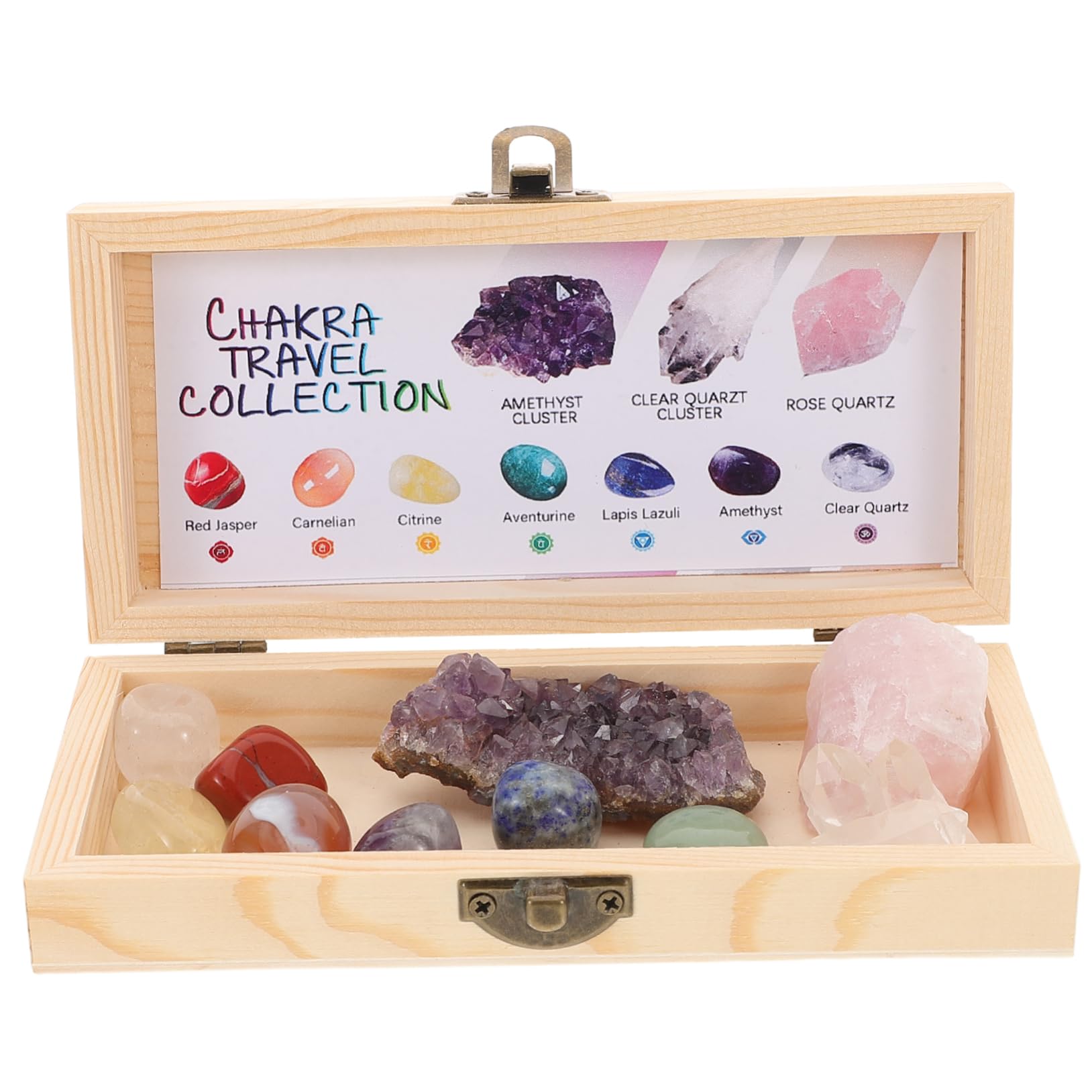 Cristaux de quartz bruts authentiques triés avec boîte de rangement et d'analyse - 8