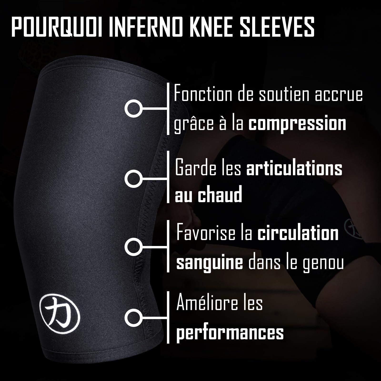 Strength Shop Genouillère 5 mm en néoprène pour Femme et Homme, 1 Paire (S), Couleur: Noir, très résistante à la déchirure, idéale pour l’haltérophilie, la Musculation, etc.