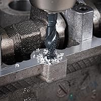 Vista 5 de THINKWORK Juego de brocas combinadas, 6 piezas 3 en 1 con revestimiento de titanio negro antióxido, herramienta de broca de rosca con punta de rosca