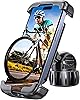 LISEN 自転車 スマホホルダー片手操作 簡単取付 ロードバイク スマホホルダー 自転車 携帯ホルダーオートバイ バイク スマホ固定 原付 携帯ホルダーママチャリ 360度回転 強力保護 脱落防止 耐久性 iPhone16 15 Samsung Sony FCNT SHARP4.7-6.8インチに対応
