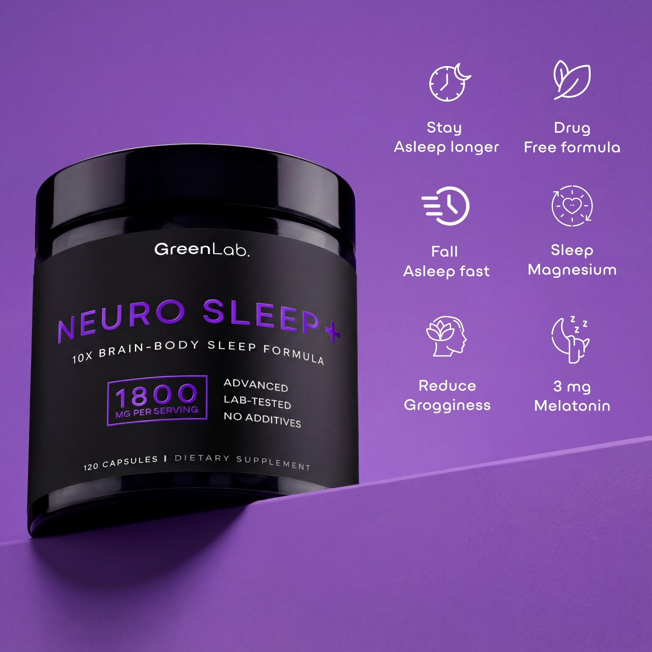 Amazon.com: Green Lab® Neuro Sleep+ 10x Neuro-Body Sleep Aid