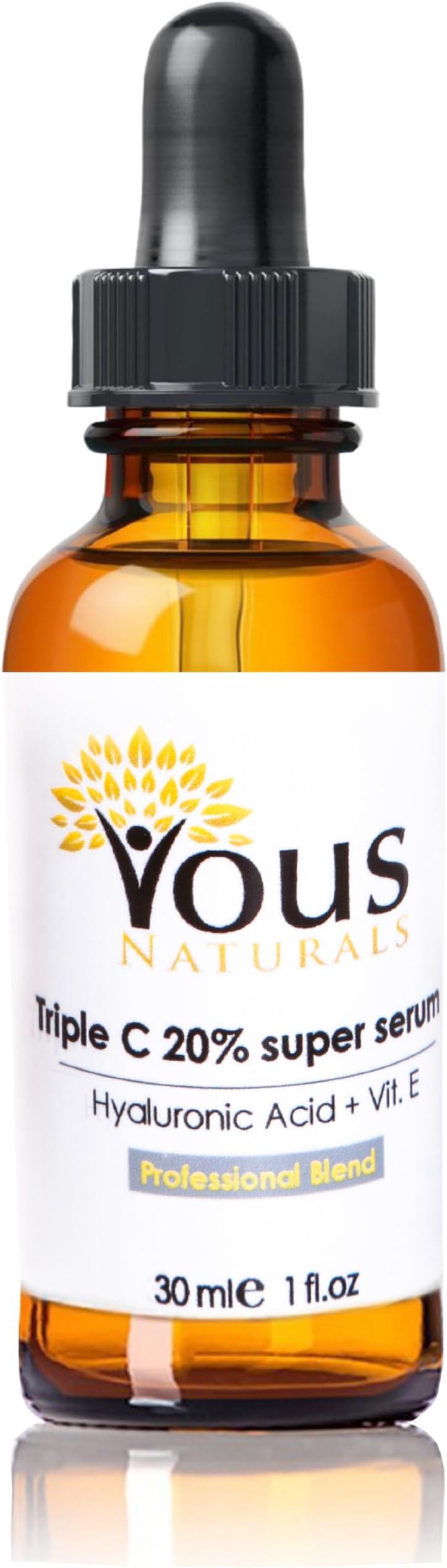 NEW Professional Vitamin C serum for your face! Potent Anti Aging Serum! One Single Bottle Has Three Forms of Vitamin C Serum 20 % + Hyaluronic Acid + Vitamin E. This Product Will Keep Your Skin Radiant & More Youthful Looking By Neutralizing Free Radicals! Vous Naturals, the Newest and Most Stable Form of Vitamin C 20% Available on the Market!! Don't Waste Your Time! Use the Best One! Total Satisfaction in 30 Days or 100%