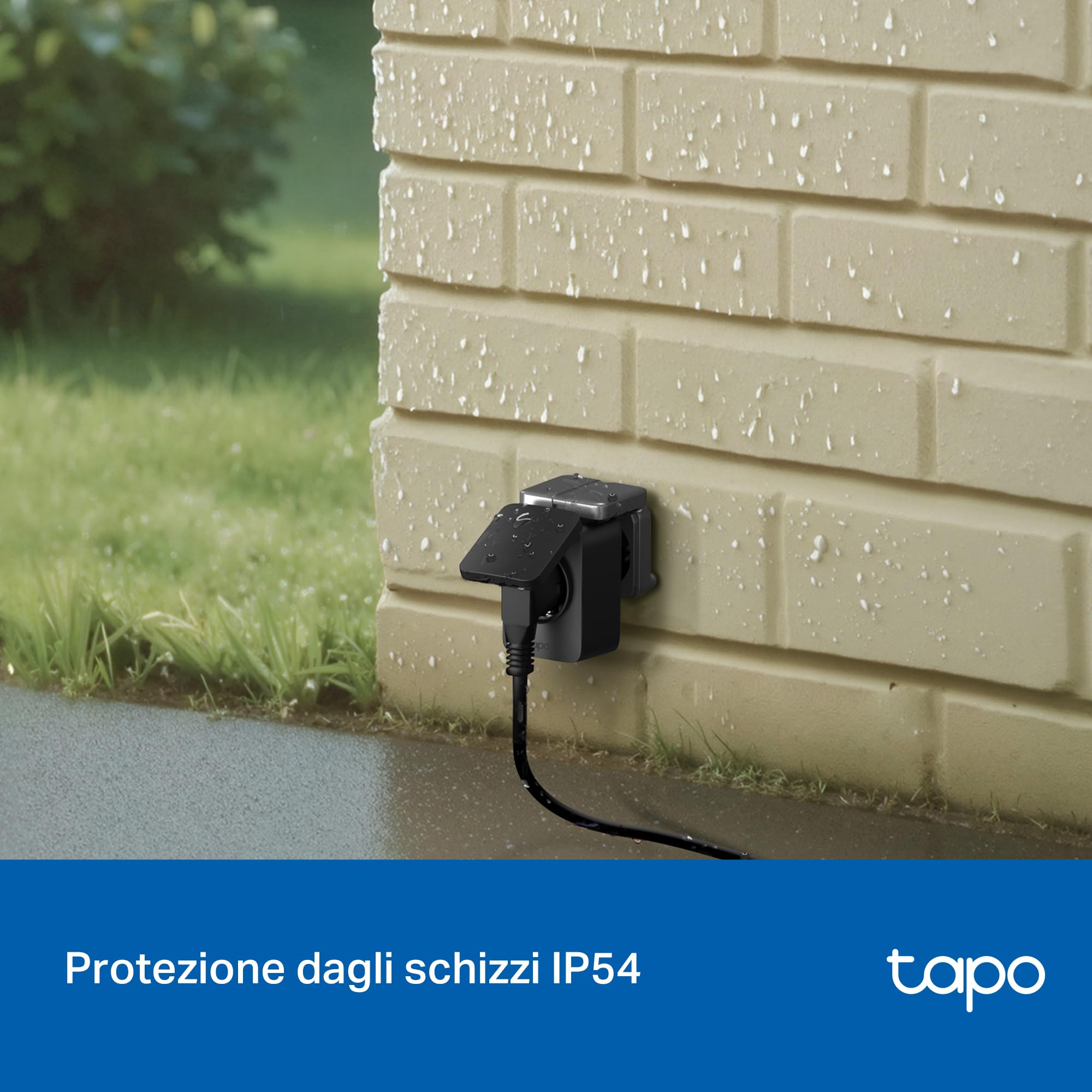 Tapo P410M Presa Smart Esterna WiFi Matter IP54 Energia Alexa Google Timer — immagine 4 di 13
