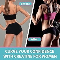 Vista 5 de Creatine for Women, Creatine Monohydrate Gummies - No Bloating - Pre and Post Workout Chewables Supplement with Taurine & B6 - for Recovery