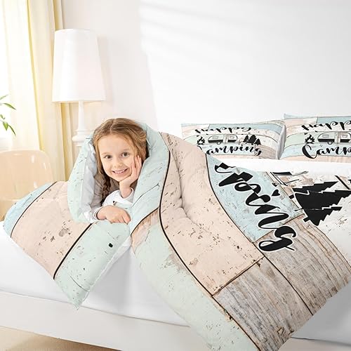 Miniatura 3 de Juego de edredón para autocaravana Camper tamaño King, juego de cama de 3 piezas para niños, niñas, adultos, decoración para caravana de camping,