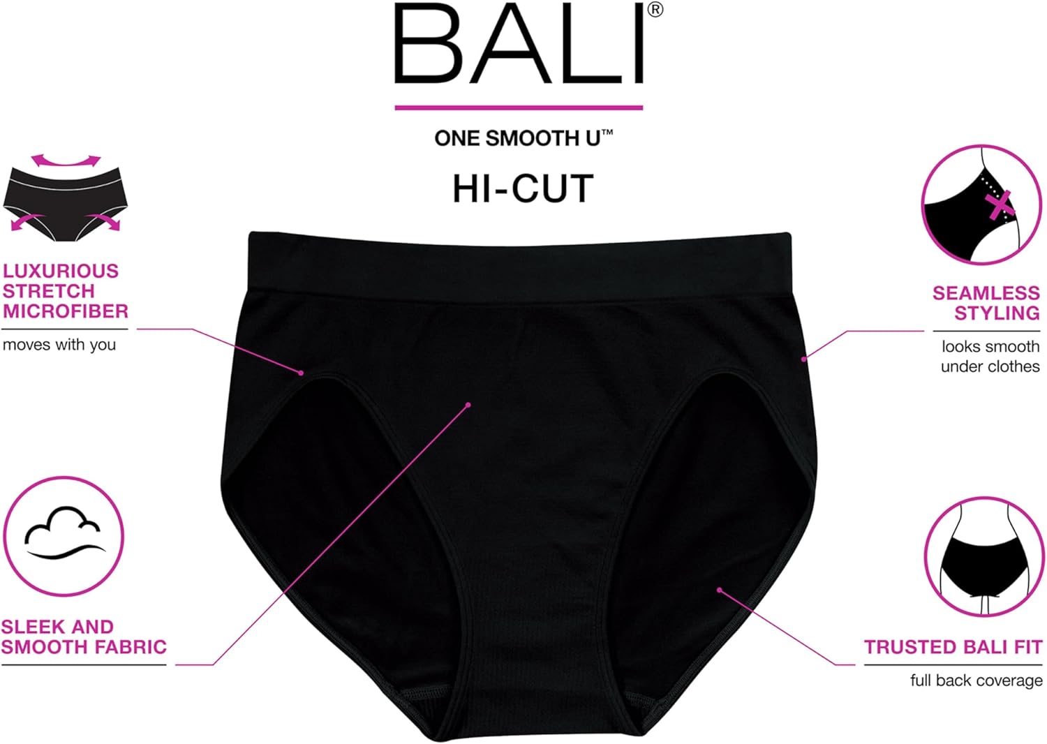 Bali womens Underwear, One Smooth U Brief Panties, Smoothing Seamless for Women - Image 4