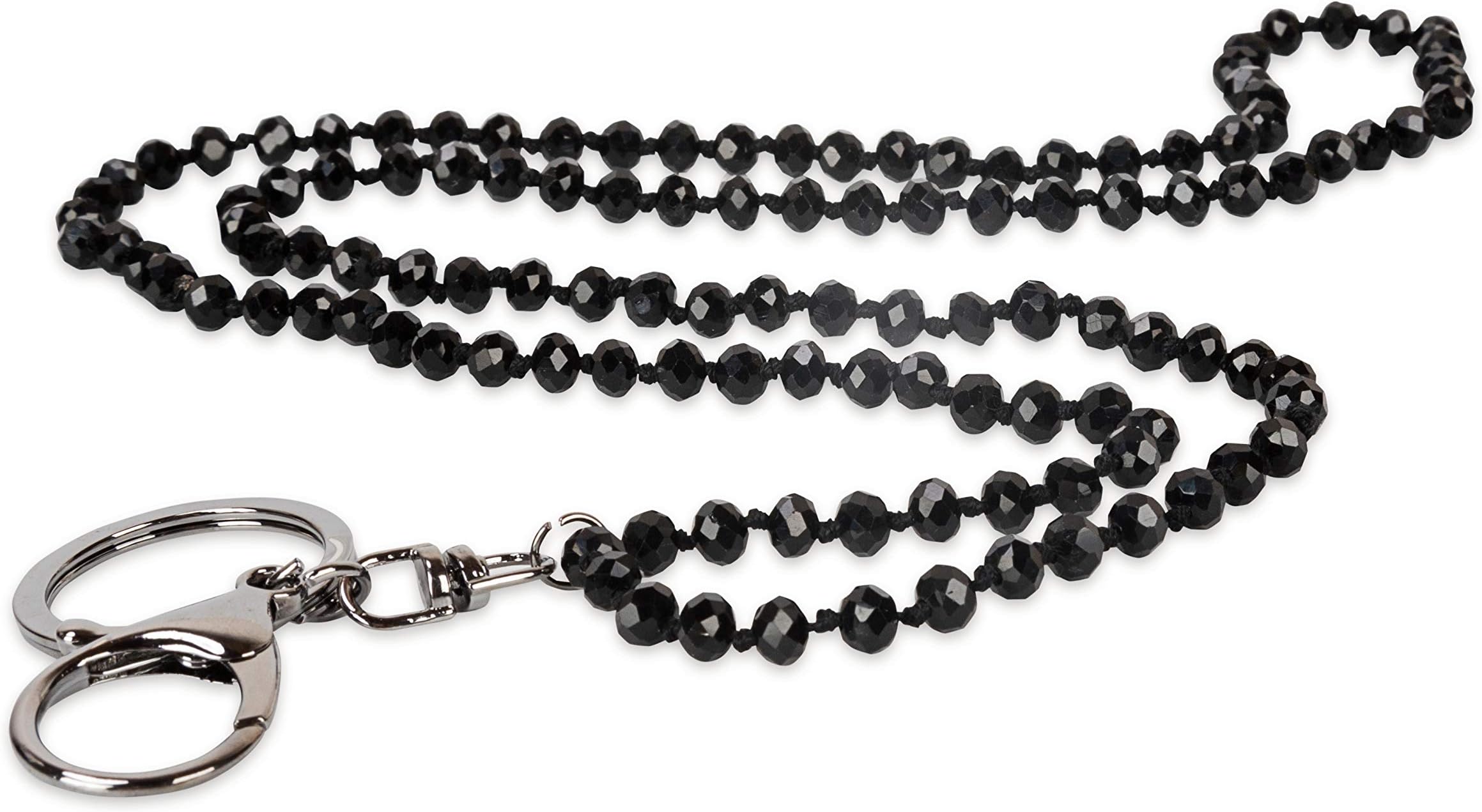 SPUNKYsoul Pretty Cute Colored Lanyard Necklace for id badge key keychain with Beads for Women