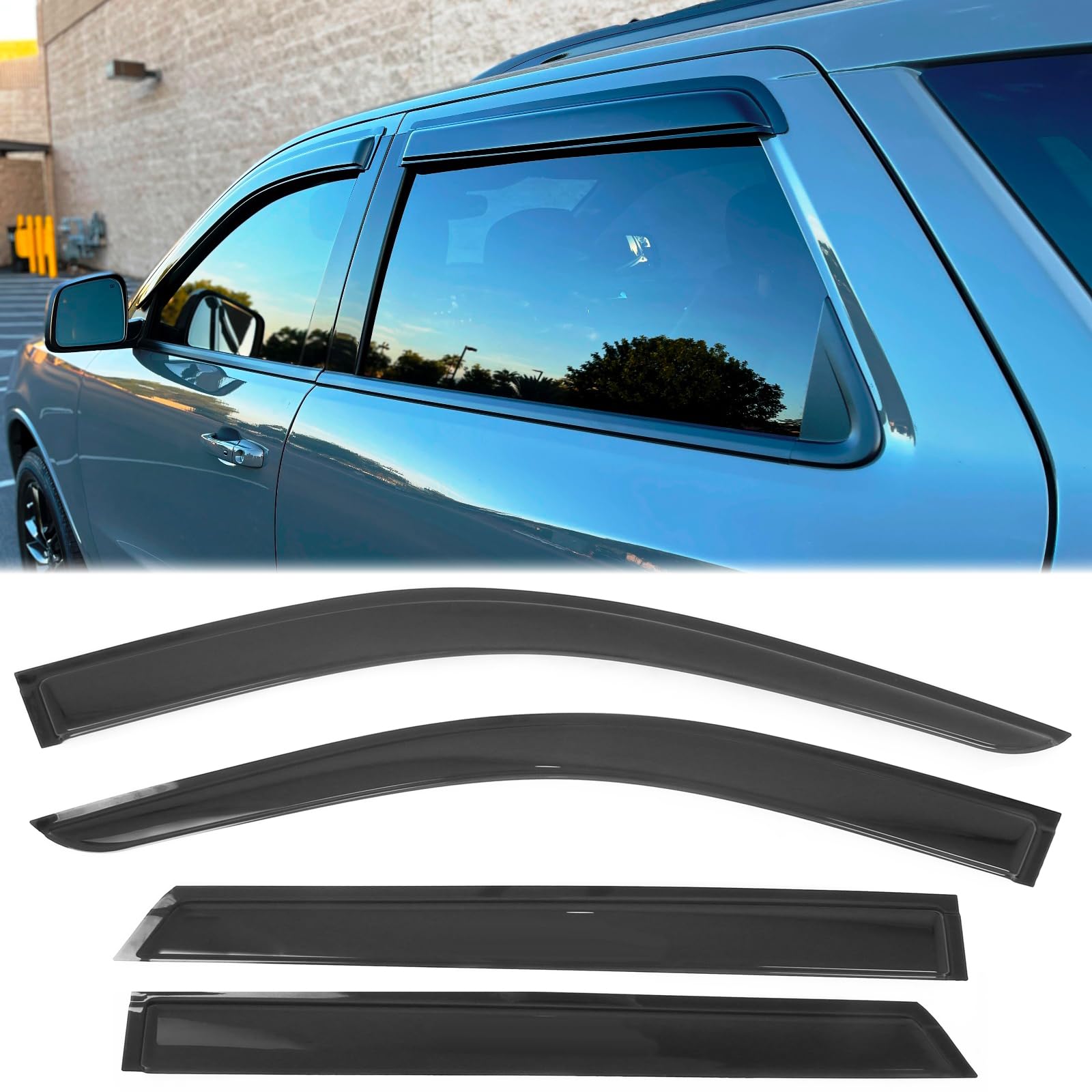 Amazon.com: FREEMOTOR802 Tape-on Window Visors Fits 2011-2025