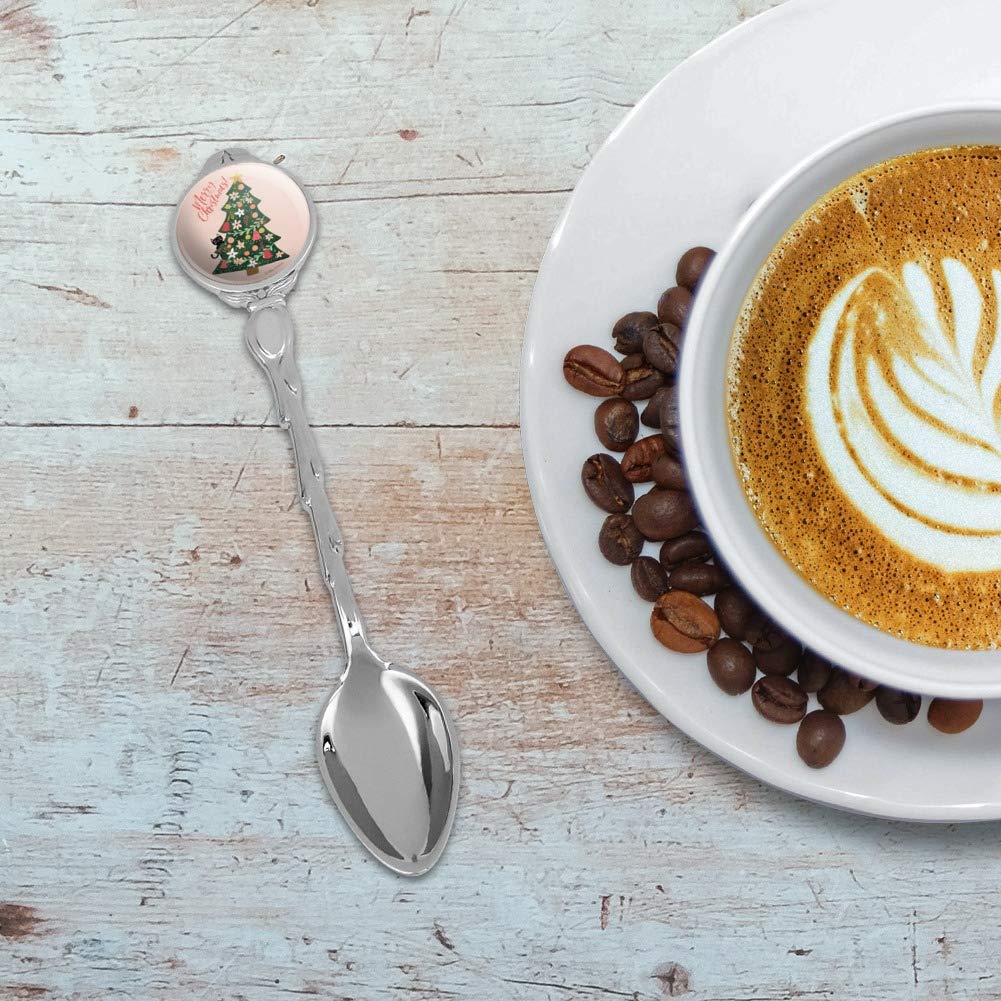 Christmas Tree with Cat Novelty Collectible Demitasse Tea Coffee Spoon