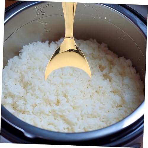 Miniatura 5 de Cuchara de servir de acero inoxidable Cuchara grande para servir arroz para cocina, restaurante, hogar, superficie lisa, artesanía fácil de limpiar