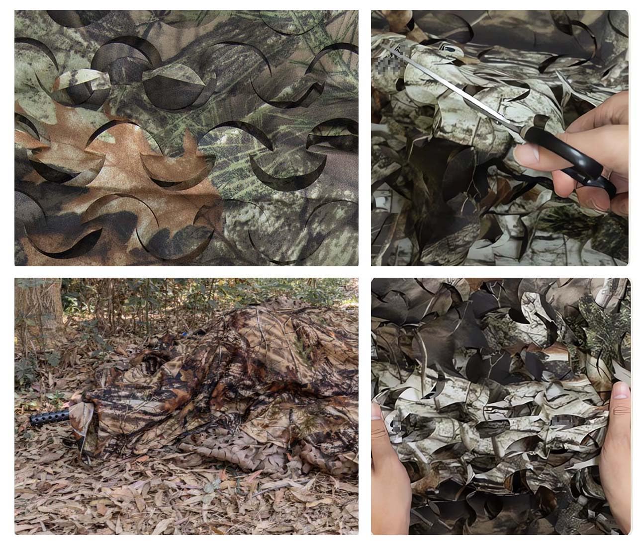 Camouflage Netting, 150D Tree Camouflage Net, Camo Netting for Hunting Camping Shooting Outdoor Photograph Military Car Cover Wildlife Observation Party Decorations