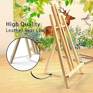 JOY SPOT! 6 Pack 16" Tabletop Easel, Portable A-Frame Tripod Wood Easel for Painting Party, Canvas, Display Stand for Kids Students Beginners