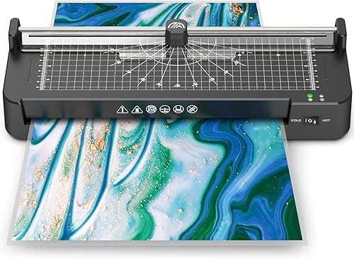 Laminadora de 13 pulgadas de ancho con hojas de laminación 50 piezas máquina laminadora caliente y fría de 11 x 17 pulgadas laminadora térmica para