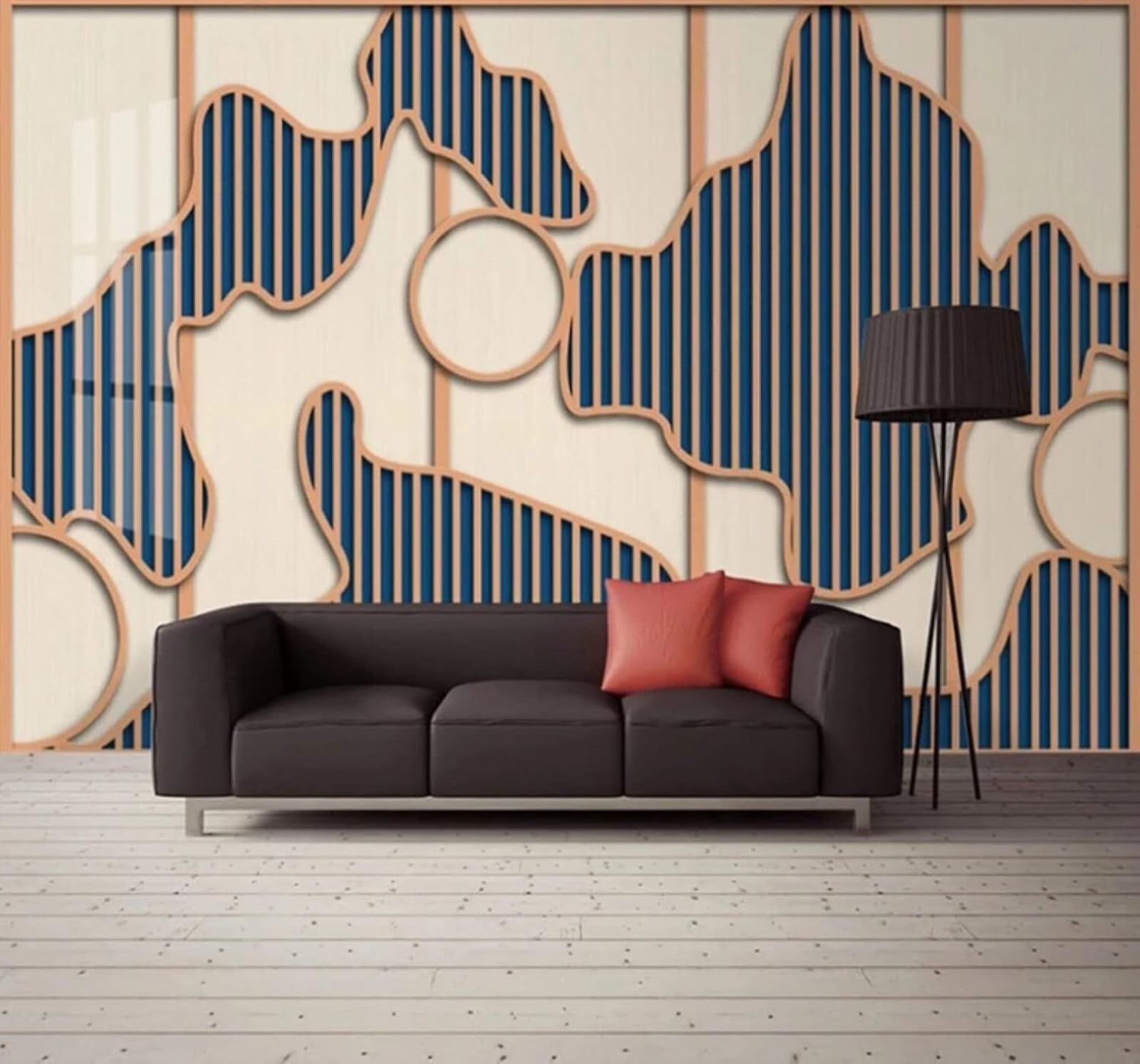 XLMING Abstract Creative Geometric Lines Unique 3D Wallpaper Luxury Home Dining Decor Paste Sofa Living Room The Wall for Bedroom Mural-350cm×256cm