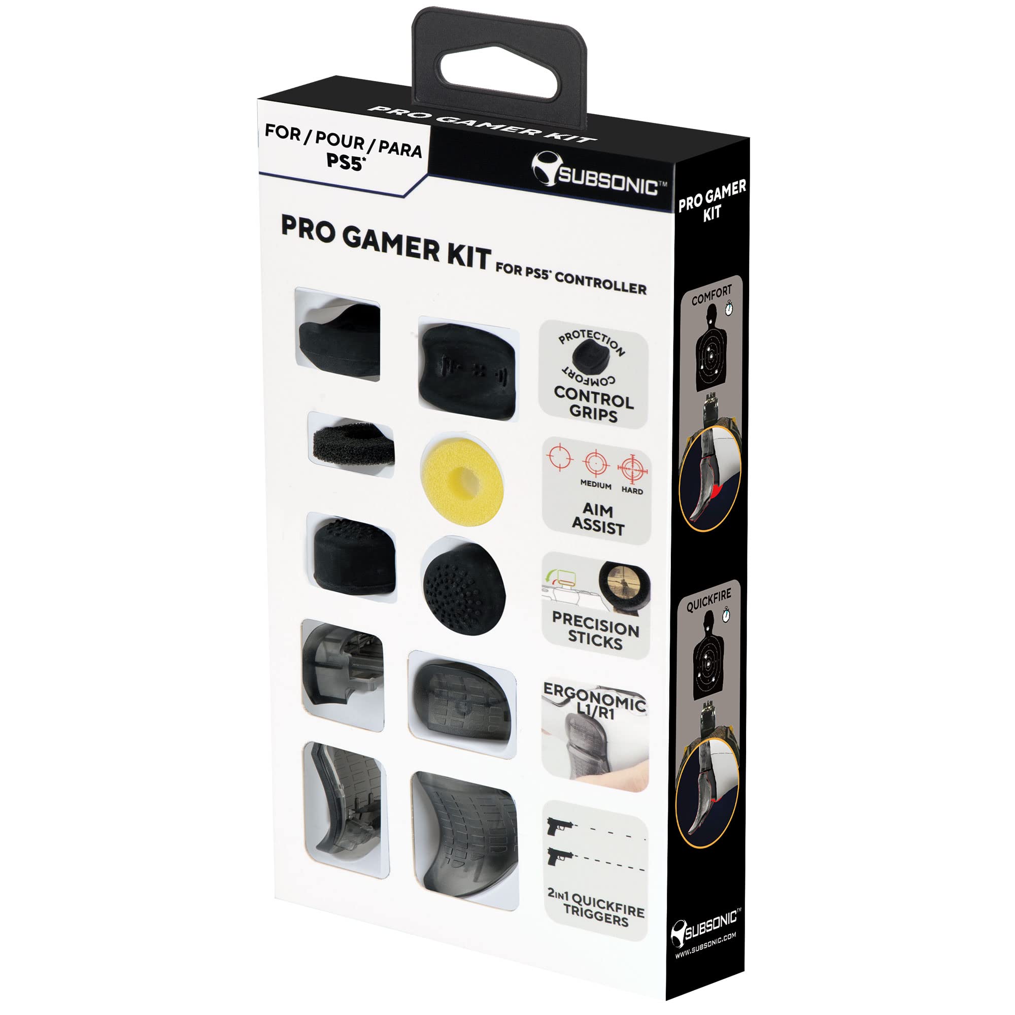 Subsonic  Black E-Sport Accessory Kit For Ps5, Sports Direct