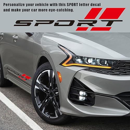 Miniatura 5 de Pincuttee Calcomanía de letra deportiva para automóvil, adhesivo reflectante para exterior, cuerpotraseroparachoquespuerta, 16 pulgadas, 2 piezas