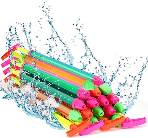 Honoson 18 pistolas de agua de crayón para juego de fiesta de piscina (25 x 1.2 x 2.8 pulgadas)