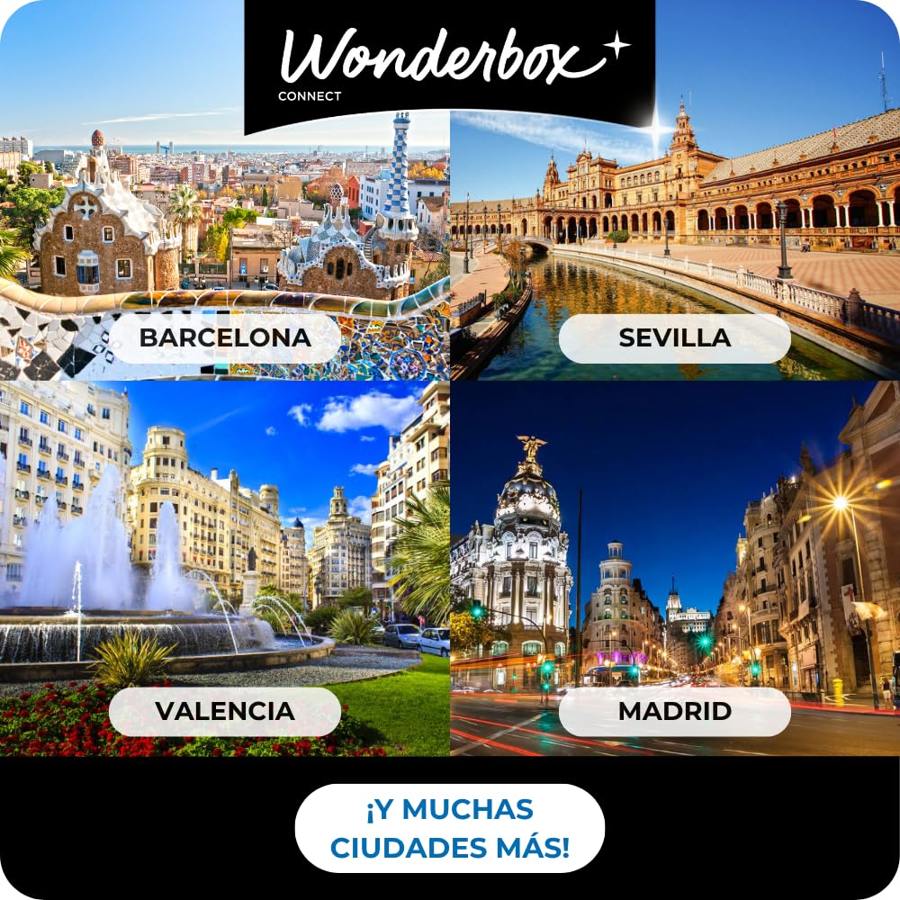 WONDERBOX – Cofre Regalo Escapada en la Ciudad: España - De 1 a 2 Noches para 2 Personas - Escapada para Parejas - Regalar experiencias - Hoteles en centros urbanos para Descubrir la Cultura española