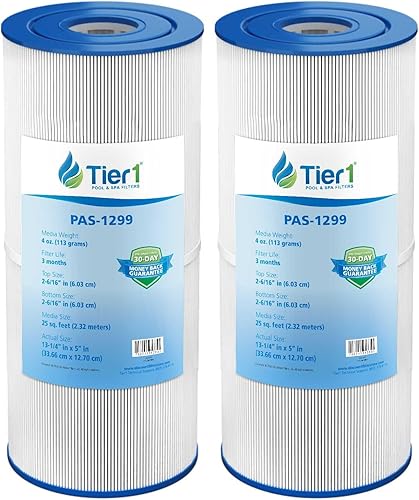 Tier1 Cartucho de filtro para piscina y spa, paquete de 4  Reemplazo para Jacuzzi 42-2891-08, Pleatco PJ25, Filbur FC-1425, Unicel C-5625 y más