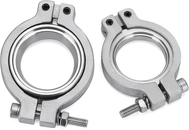 Kit de flanges V-band de entrada e saída CYONRUAN para wastegate TiAL MVS 38 mm – com parafusos, porcas e vedações