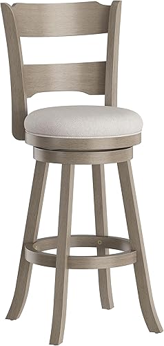 Hillsdale, Arborwood Taburete giratorio de altura de barra de madera, gris envejecido
