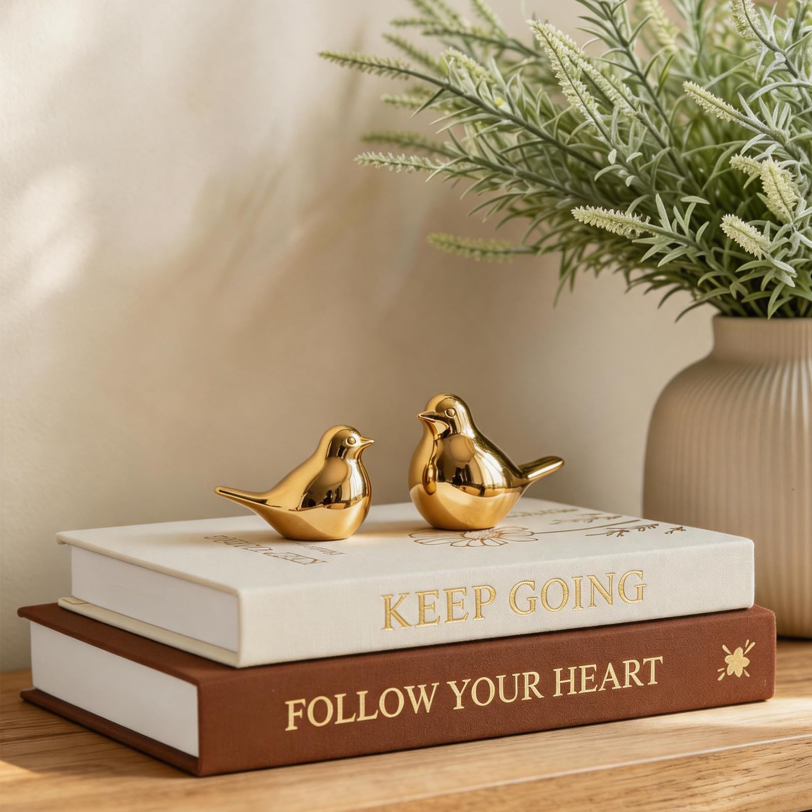 Decorative Books for Home Decor - 2 Linen Coffee Table Books with Exquisite Patterns - Aesthetic Fake Book For Bookshelf, Entryway Decor, Faux Book Box for Hidden Storage & Decoration
