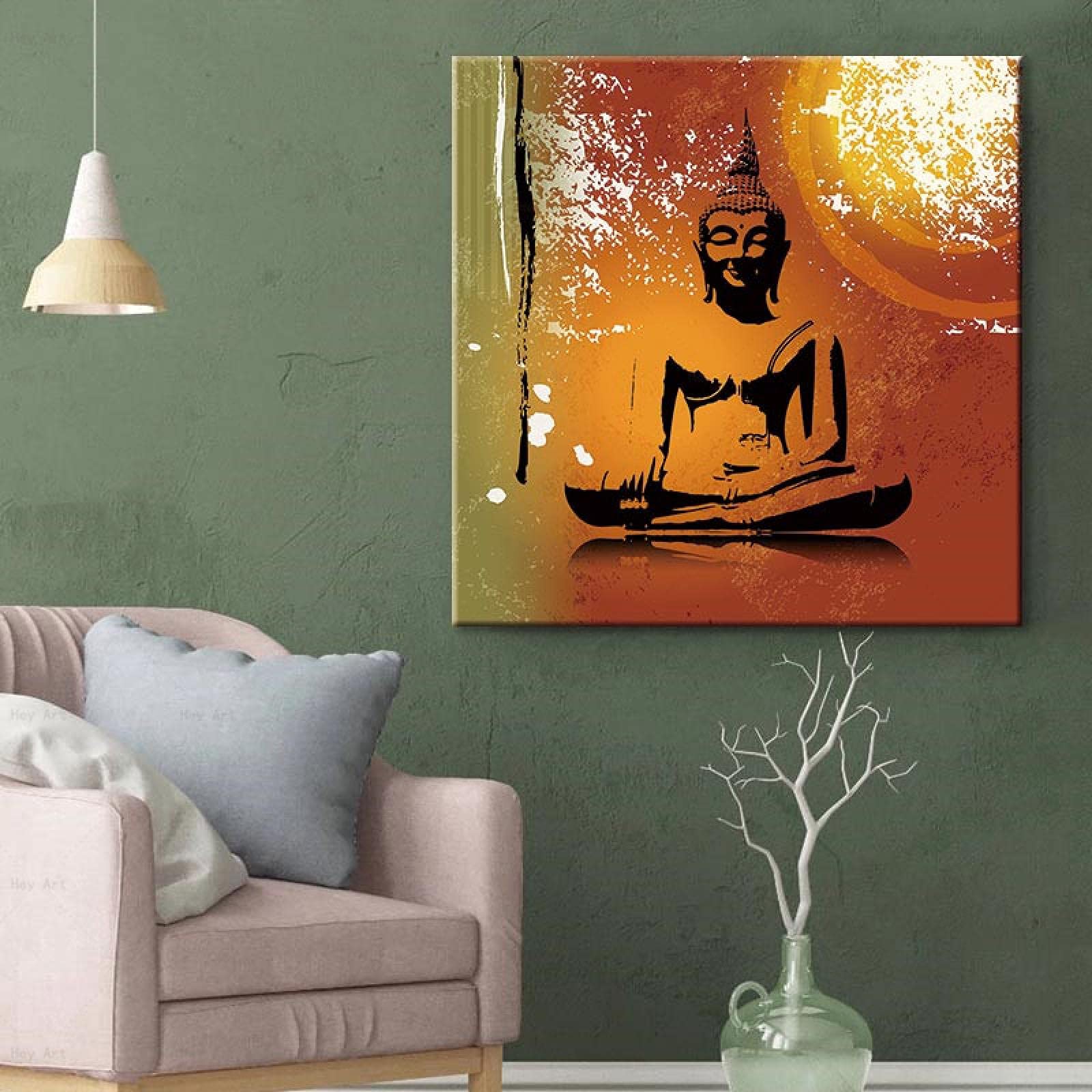 Peinture abstraite Bouddha impression sur toile moderne premium