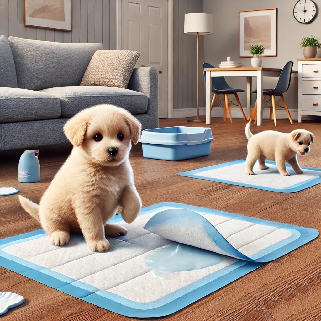 Lot de 100 tapis d'entraînement pour chiens et chiots - Design anti-fuite à 5 couches avec surface à séchage rapide - Bleu - 90 x 60 cm