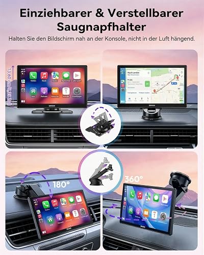 ESSGOO 9 Pouces Écran Voiture CarPlay sans Fil avec Caméra de Recul - 8