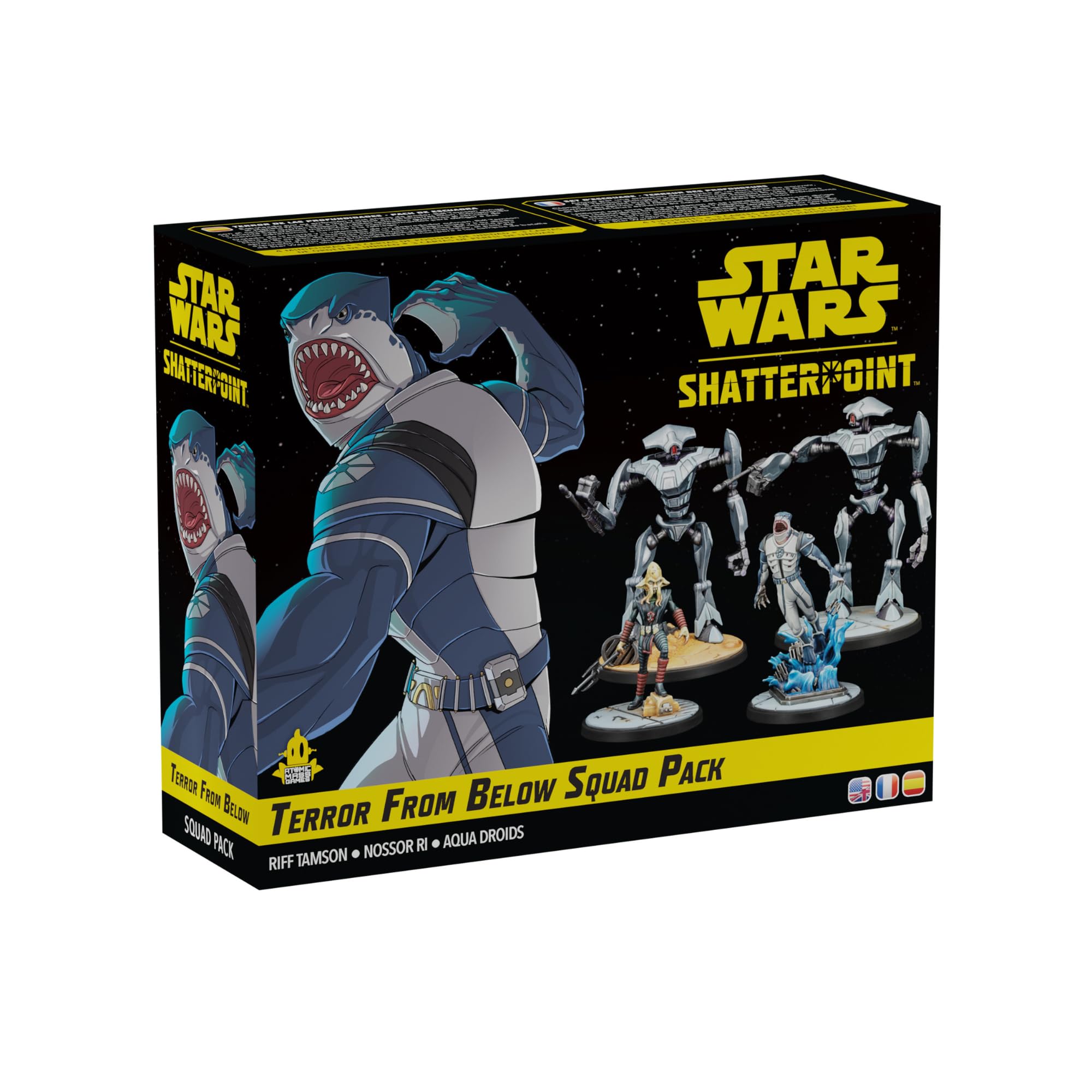 Asmodee Star Wars Shatterpoint – Pack de Escuadra Terror from Below | Incluye Riff Tamson, Nossor Ri, Expansión de Miniaturas, 2 Jugadores, 14+ Años, 90 Minutos, Español