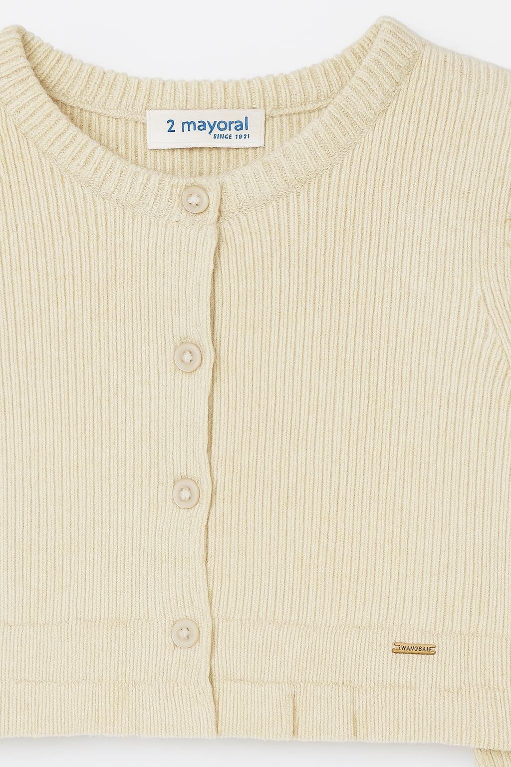 Cardigan in Misto Cotone e Lurex per Bambine e Ragazze, Polsini con Volant, Mayoral 4305, Ragazze Bolero, Golfino Bambina Elegante Bolero Coprispalle Ragazza