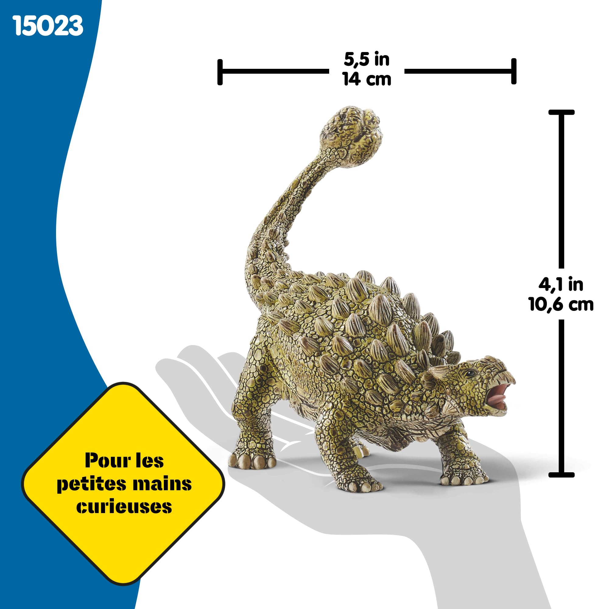 Schleich Dinosaure Ankylosaure 15023 Jouet Fidèle aux Détails Collectionner 14x7x11 cm
