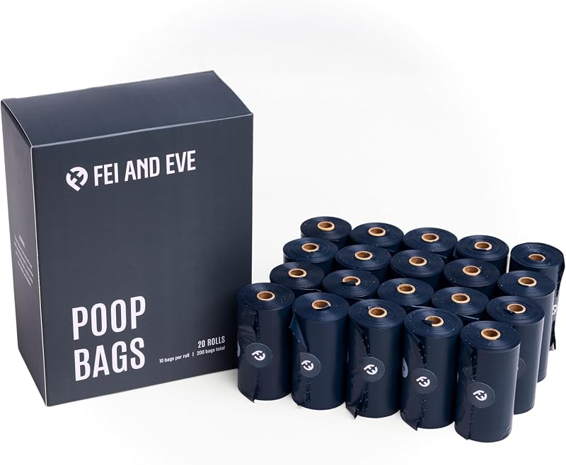 Bolsas para Fezes de Cães Fei and Eve em PEAD, 25 mícrons, Sem Perfume, 200 unidades