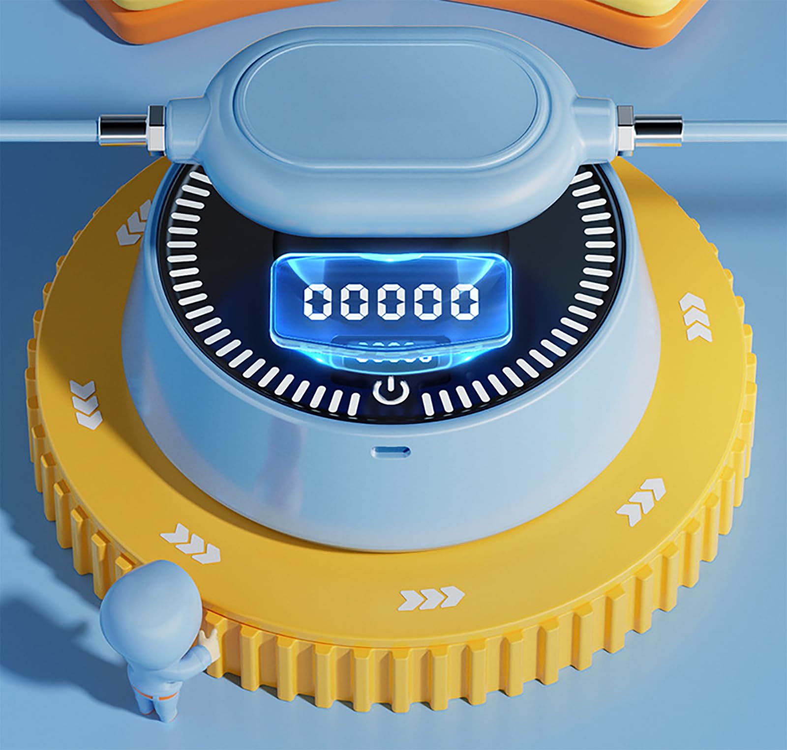 TsoLay Máquina De Saltar De Cuerda Eléctrica Recargable, Cuerda De Saltar Inteligente con Control Remoto Inteligente De 1-20 Niveles, para Familia, Gimnasio, Oficina