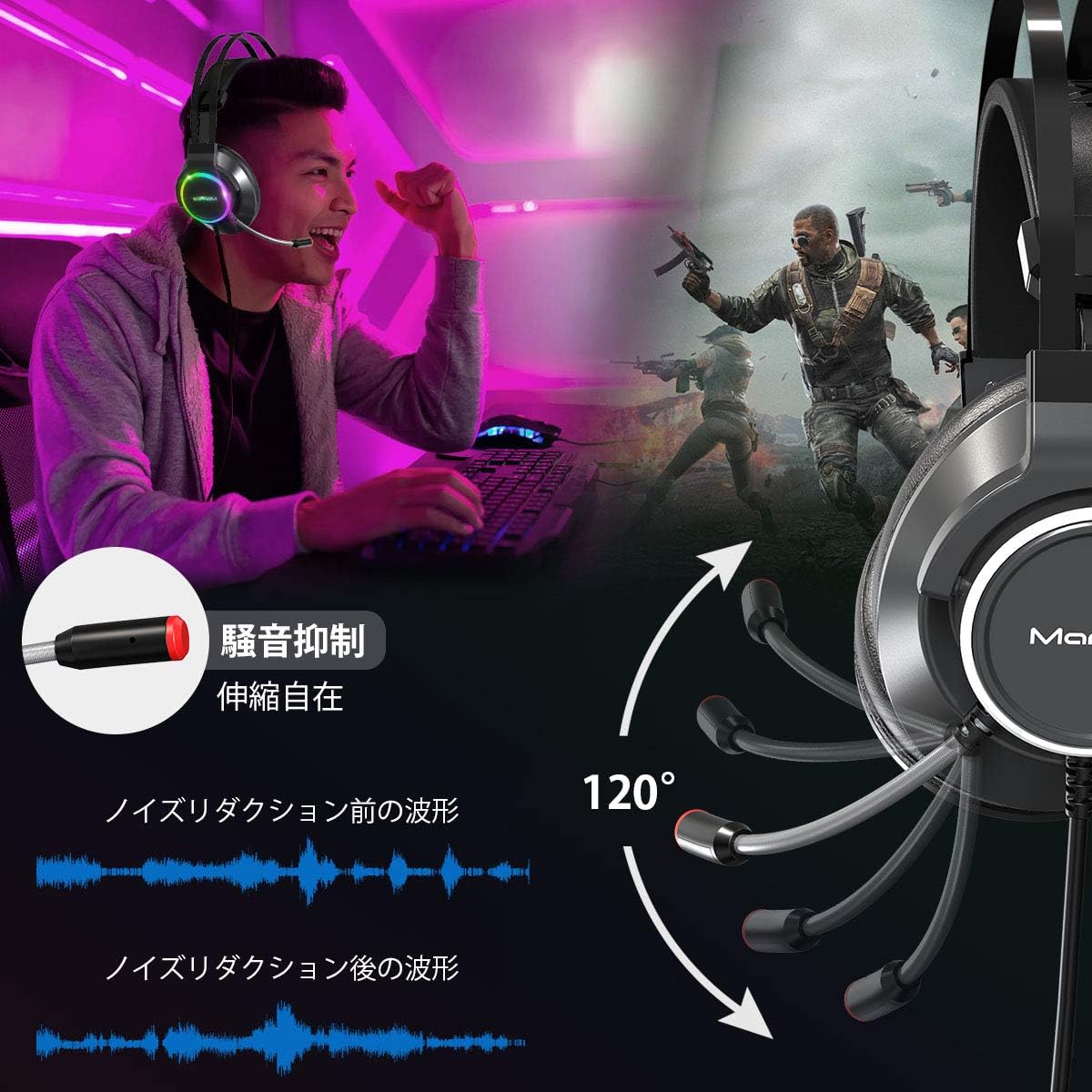 Amazon Co Jp Manwe ヘッドホン Ps4 ヘッドセット ゲーミングヘッドセット Pc マイク付き Ledマイク付き 有線 超軽量 通気 ノイズキャンセリング 伸縮可能 3 5mm Switch Fps ゲーム用 Pc用ヘッドセット 男女兼用 Nintendo Switch Xbox One Pubgに最適 パソコン 周辺機器 Amazon Co Jp Manwe ヘッドホン Ps4 ヘッドセット ゲーミングヘッドセット Pc マイク付き Ledマイク付き 有線 超軽量 通気 ノイズキャンセリング 伸縮可能 3 5mm Switch Fps ゲーム用 Pc用ヘッドセット 男女兼用 Nintendo Switch Xbox One Pubgに最適 パソコン 周辺機器