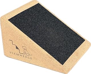 Original StairWedge™ - New Enhanced Tread Grip! Ramp for Small Dogs Breeds - Fits Standard Staircase - Wedge Shape Stair Ramp for Dogs and Pets - Multi-Patent Pending (1single)