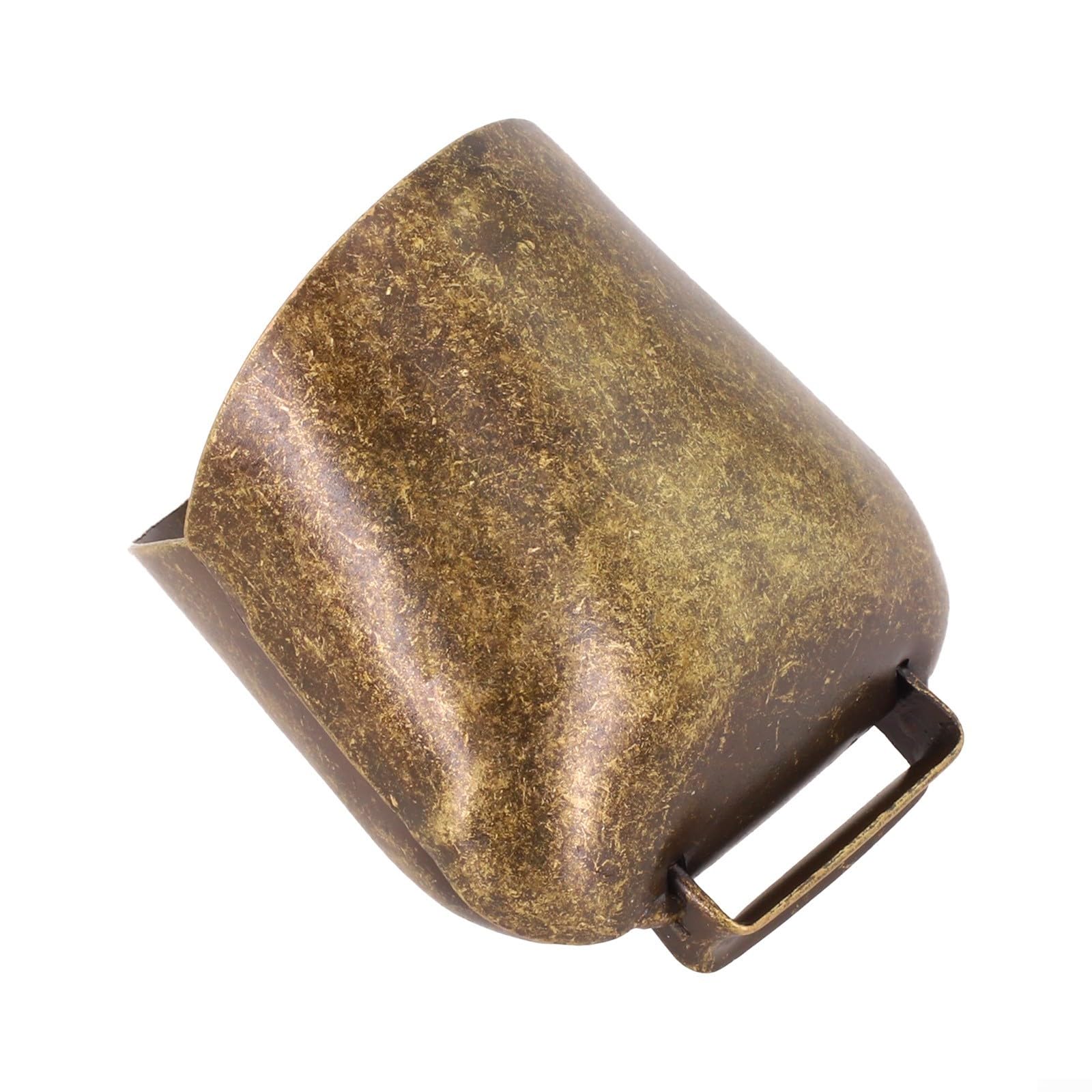 Campanaccio in metallo per mucca, campana per pecora e campana per cavallo per il pascolo del bestiame – Campana da fattoria in ferro rumorosa con suono a campana, finitura bronzo/rame rosso/oro