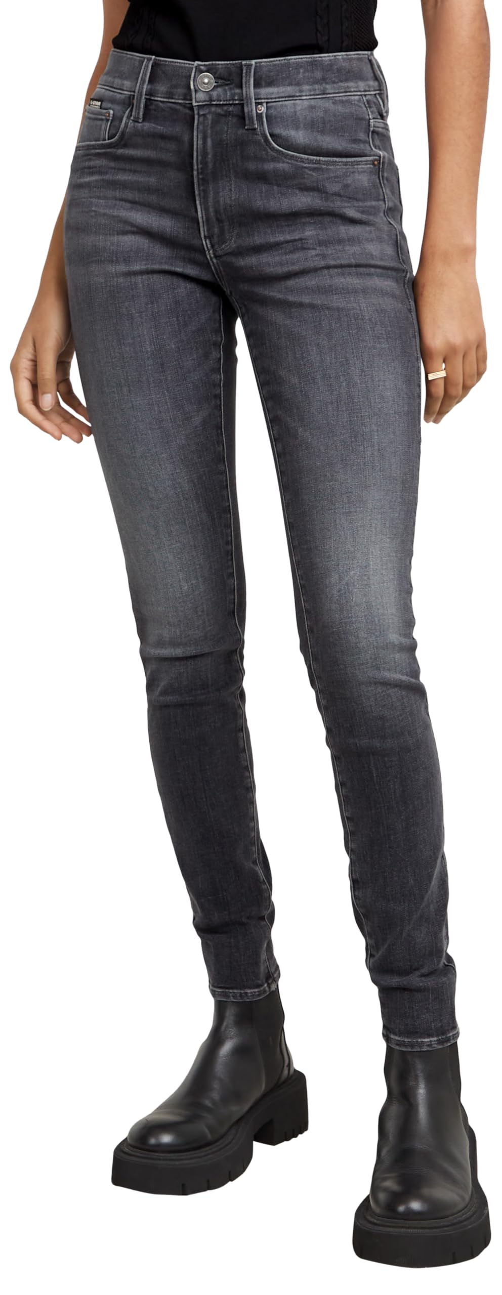 G-STAR Women's 3301 Skinny Jeans, Black (Faded Black Magnet D05175-A634-C239), 33W / 32L
