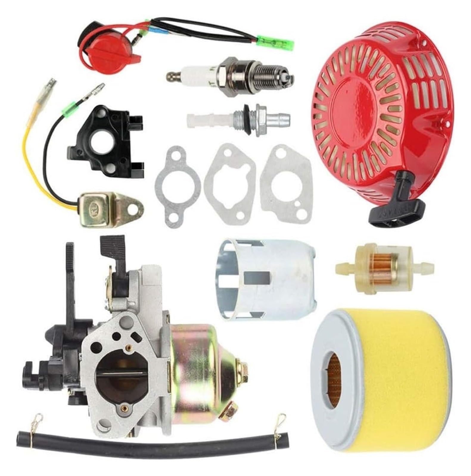 Carburador para Moto para GX240 GX270 Arranque De Retroceso Filtro De Aire Anillos De Junta Piezas De Cortacésped Accesorios De Equipos De Energía Kit De Carburador